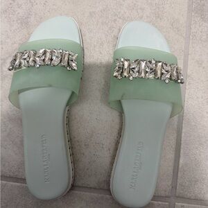 Karl Lagerfeld Mint Embellished Sandals